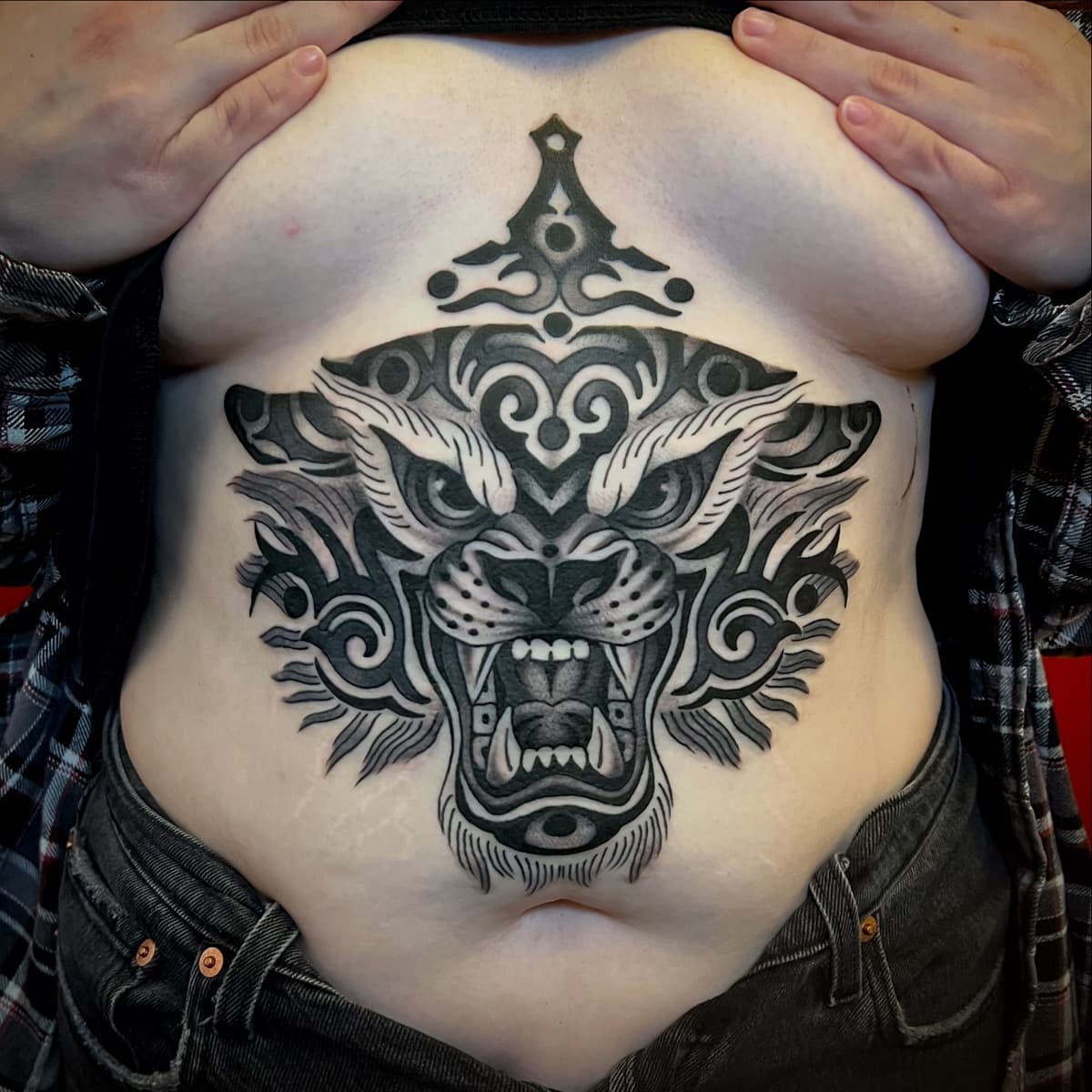 Custom American traditional tattoo by Abbie Fitzpatrick SE Portland