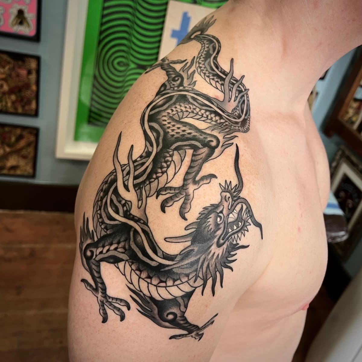 Classic traditional tattoo by Abbie Fitzpatrick at Historic Tattoo SE Portland