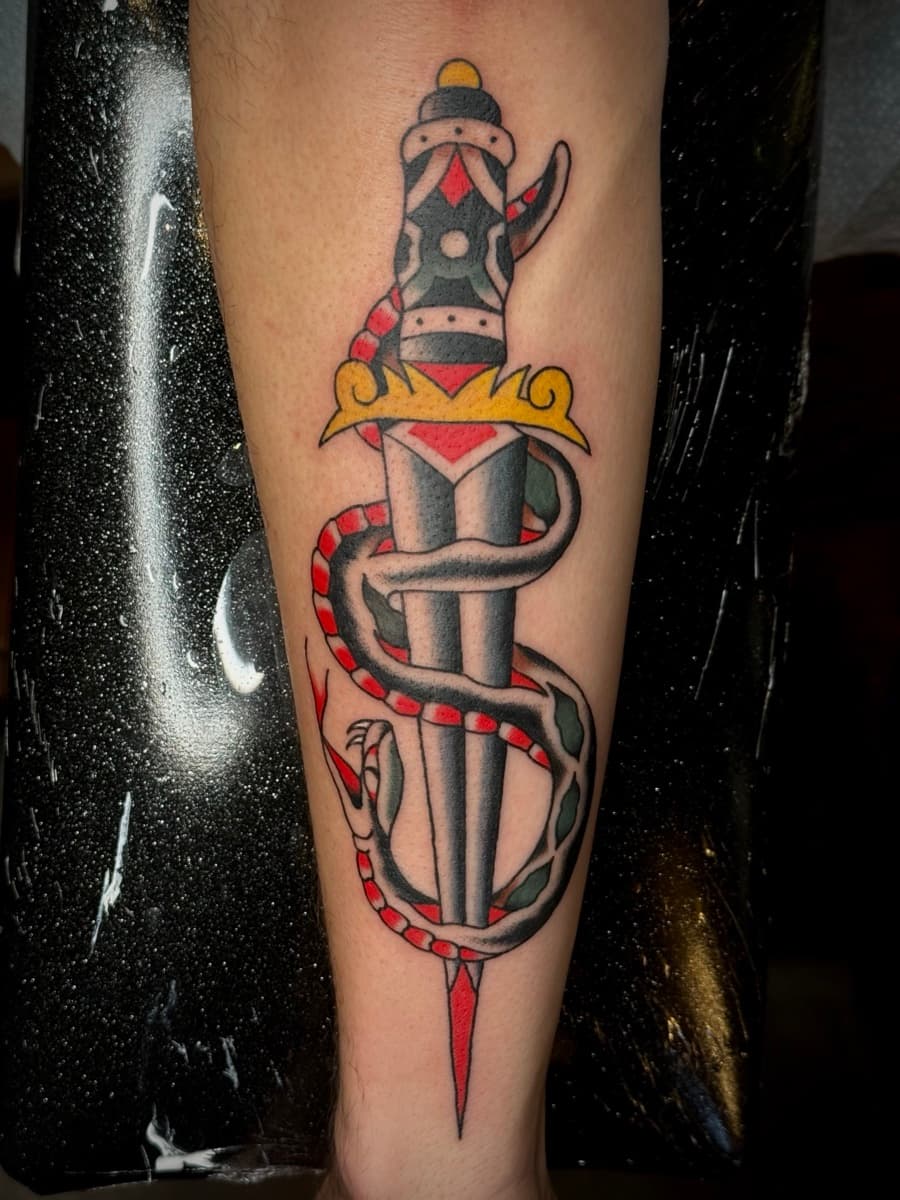 Traditional flash tattoo by Adam DeFiglio at Historic Tattoo Portland OR