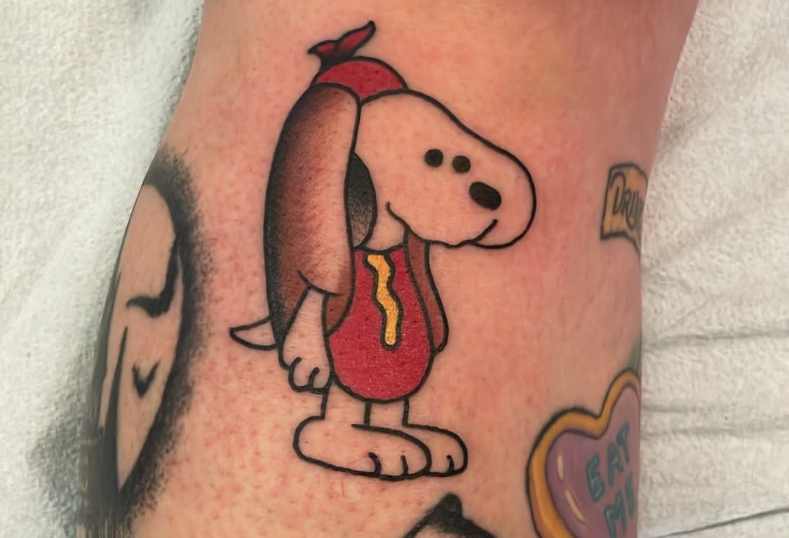 Traditional American tattoo by Krystian Schneider SE Portland Oregon