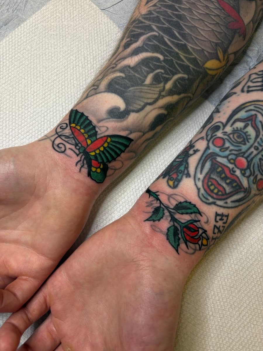 Classic American traditional tattoo by Mishka Portland tattoo artist